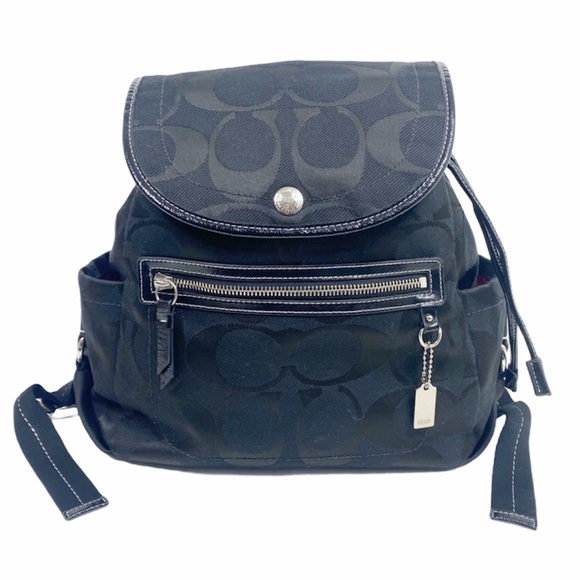 Coach Handbags - Coach Kyra Daisy Signature Black Backpack
